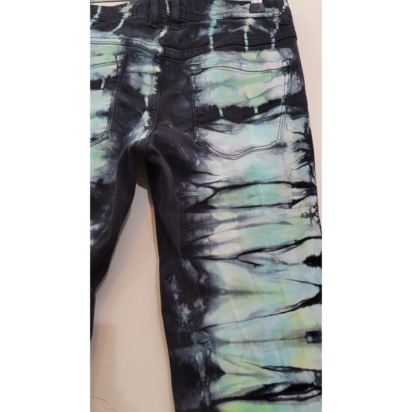 Ninth Hall Rogue Jeans Yellow Blue Green Tie Dye Denim Skinny Fit 30/32 - Picture 4 of 9